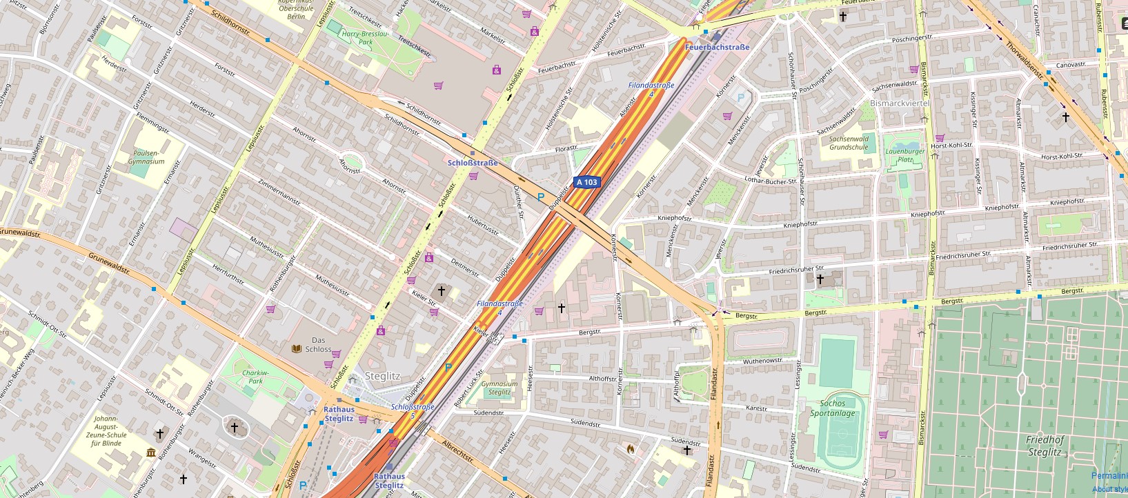 Straßenkarte von Openstreetmap